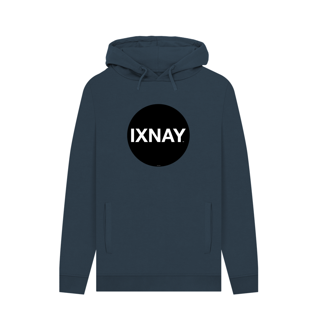 Navy Printed Hoody