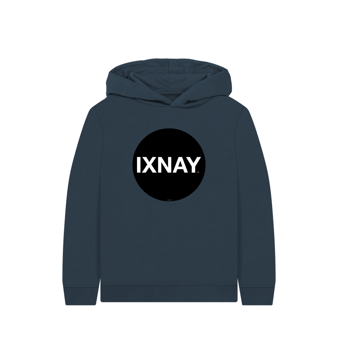 Navy Blue Printed Kids Hoodie