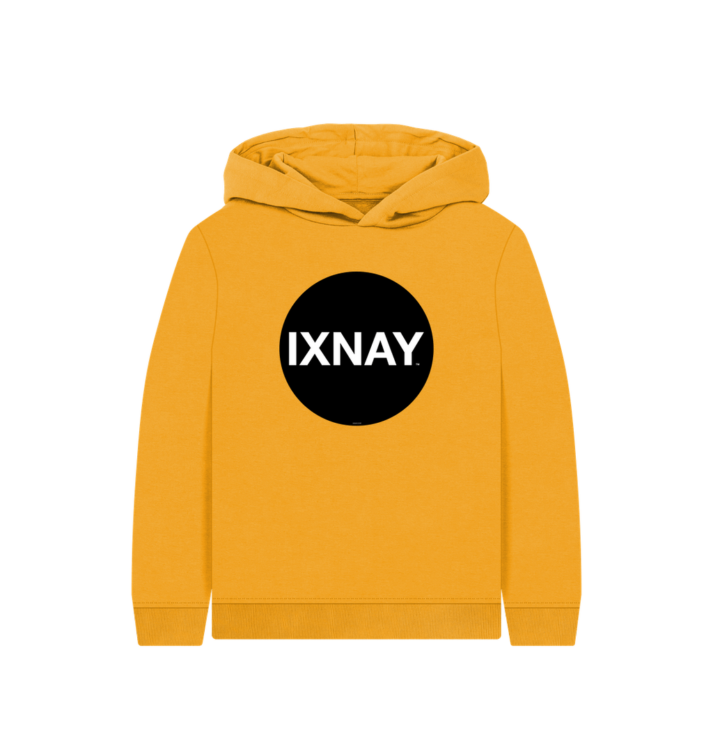 Mustard Printed Kids Hoodie