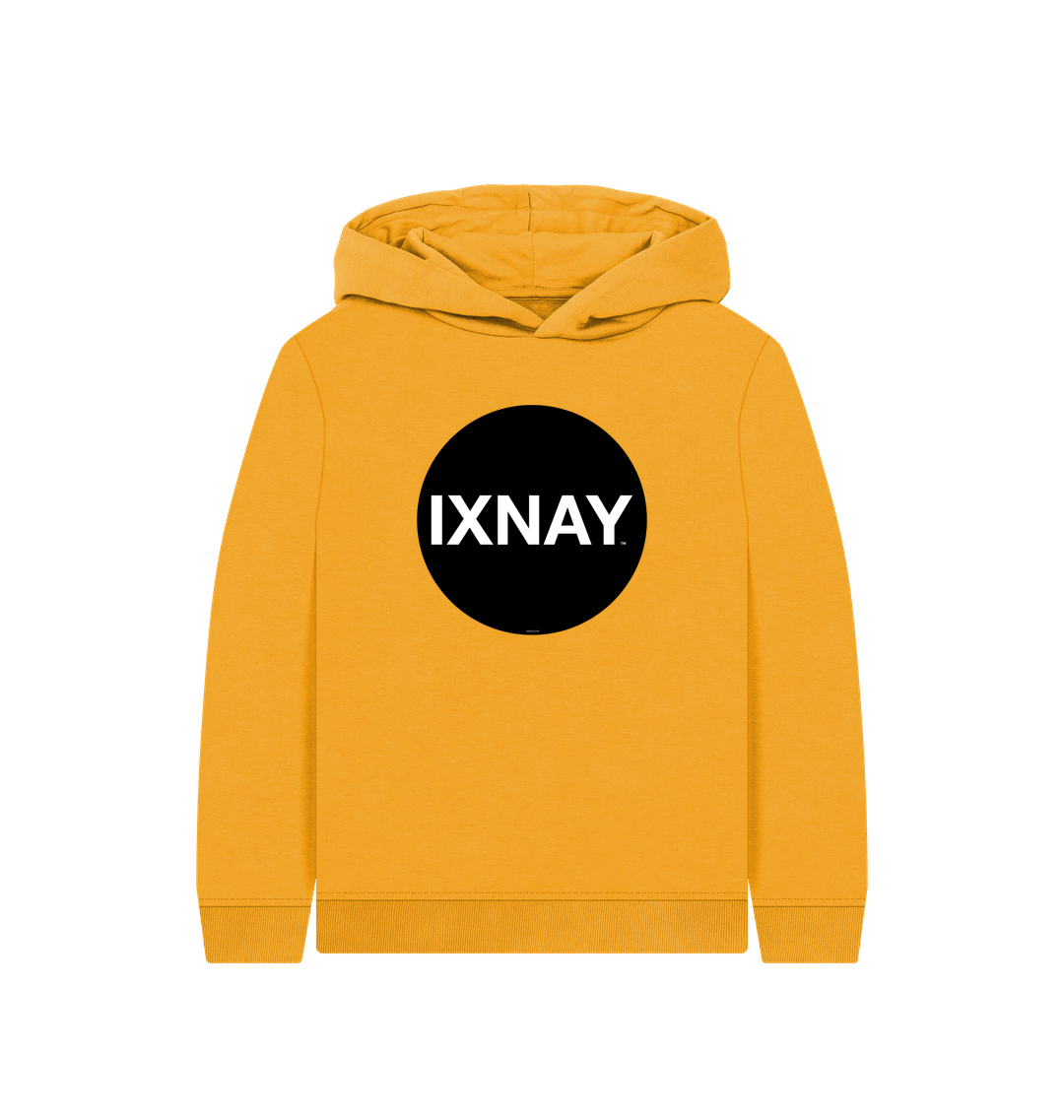 Mustard Printed Kids Hoodie
