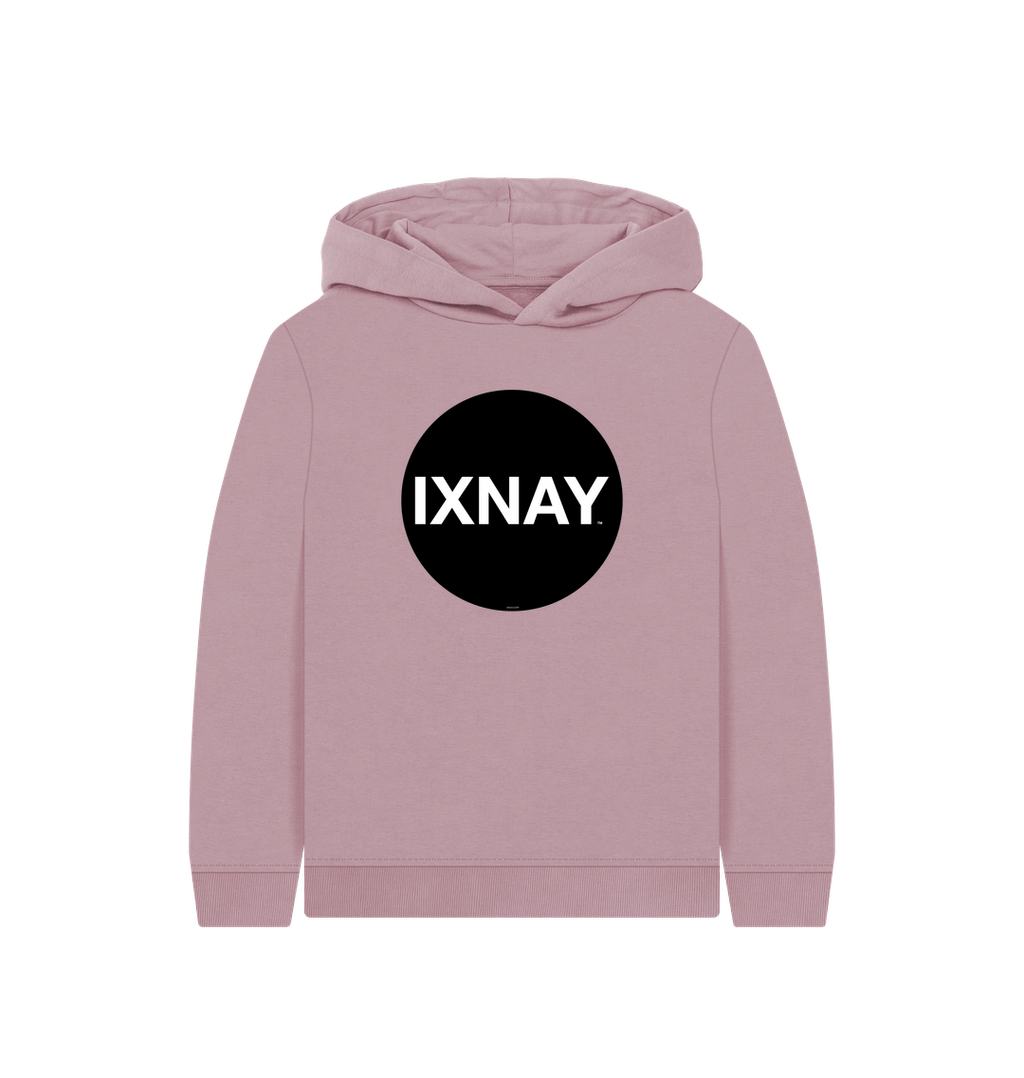 Mauve Printed Kids Hoodie