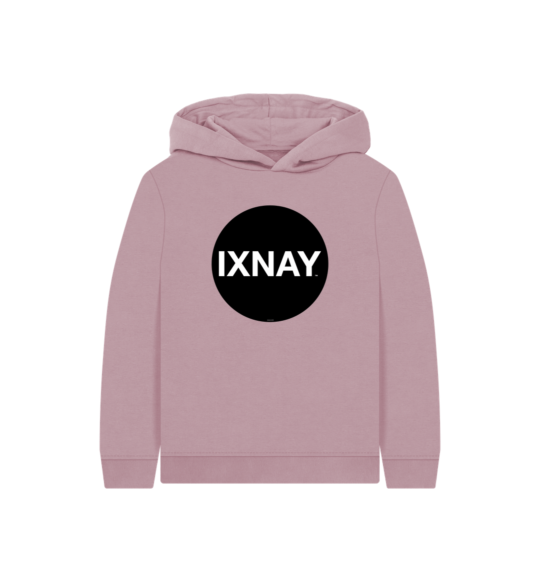 Mauve Printed Kids Hoodie