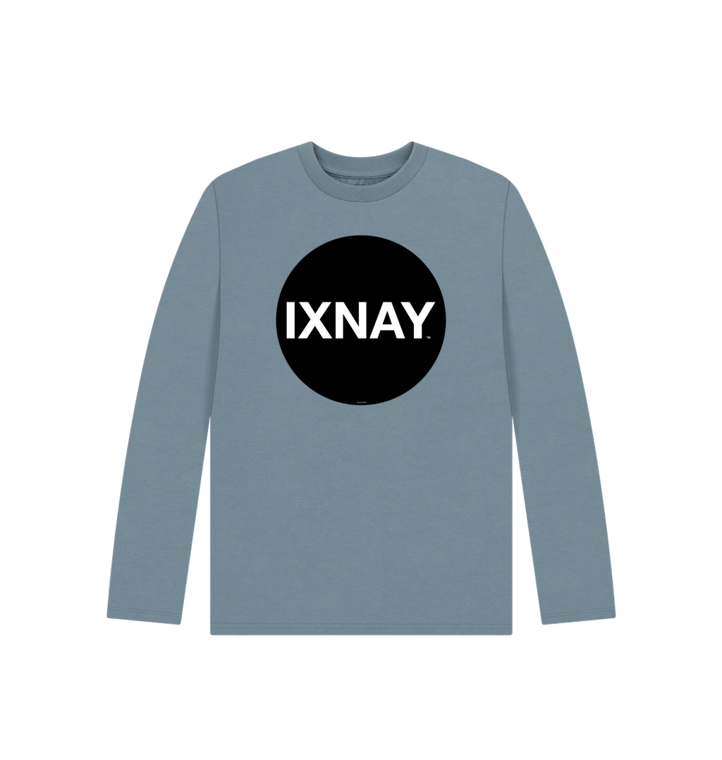 Stone Blue Printed Kids T-Shirt