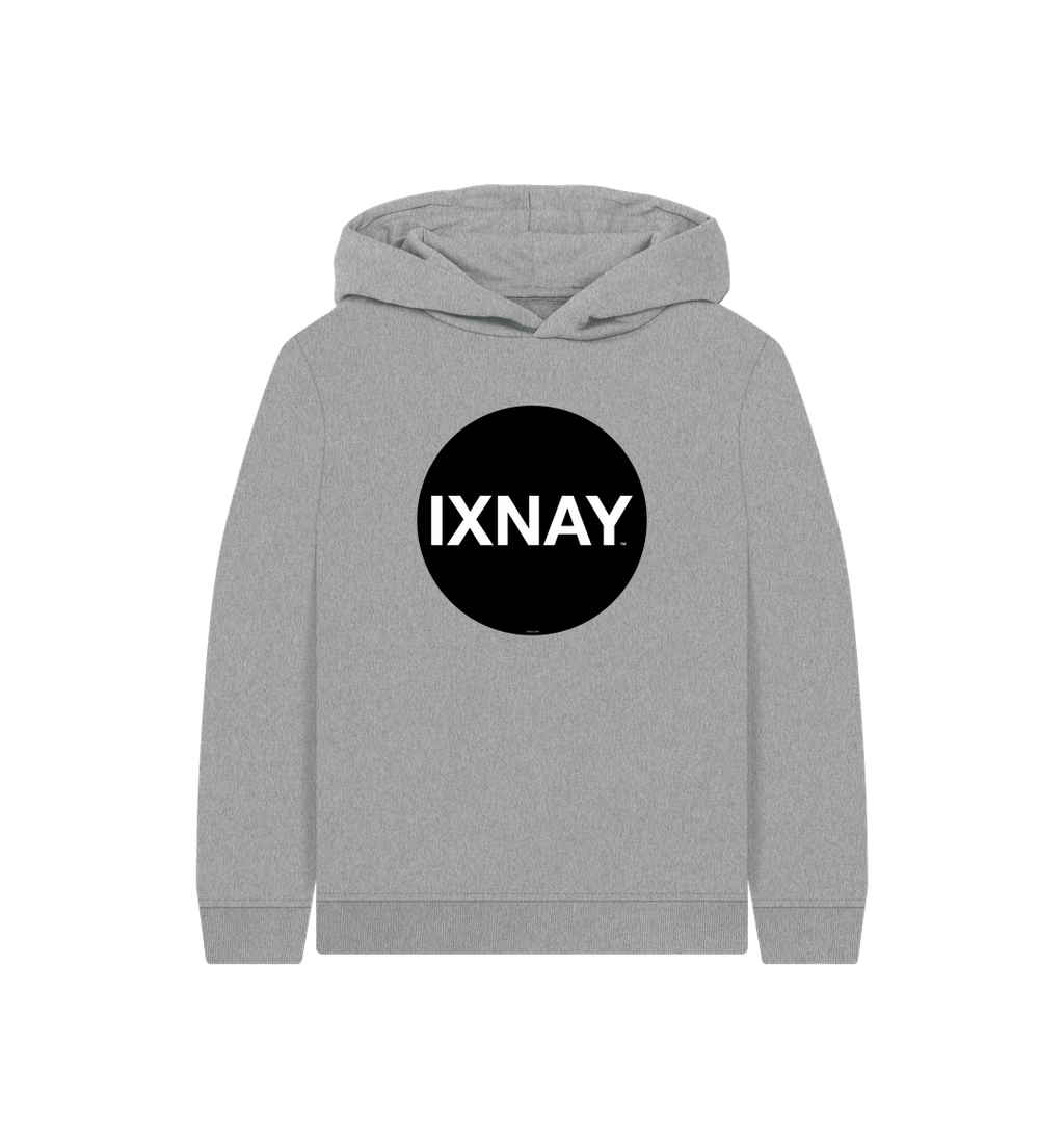 Athletic Grey Printed Kids Hoodie