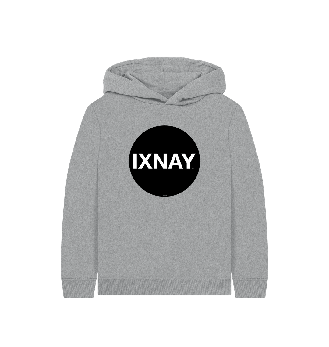 Athletic Grey Printed Kids Hoodie